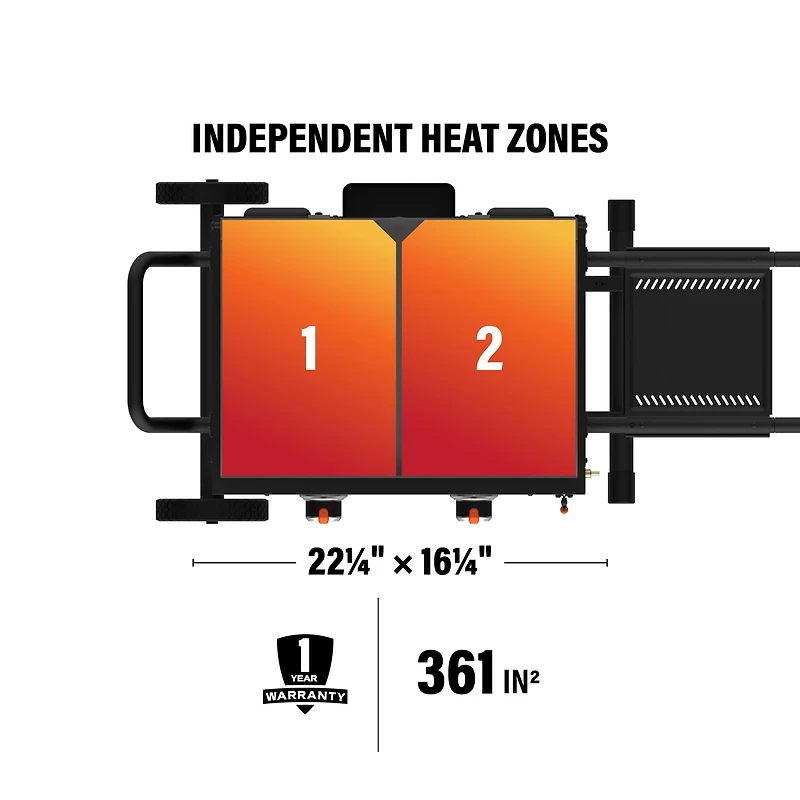 Blackstone Omnivore 22 in On-The-Go 2-Burner Griddle with Flexfold Legs