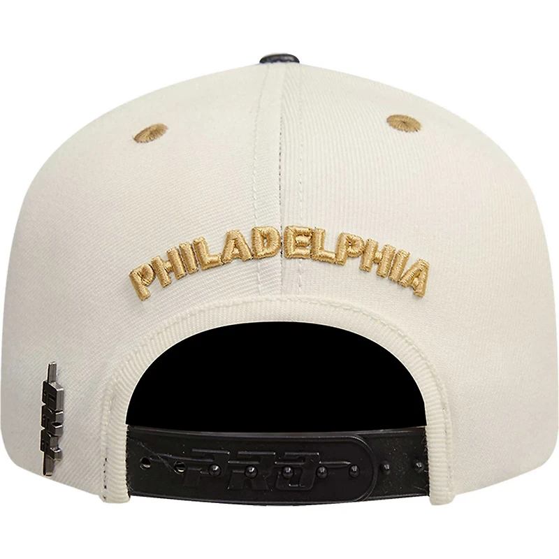 /Black Philadelphia 76ers Album Cover Snapback Hat