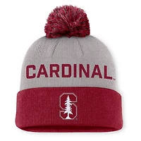 Nike Cardinal Stanford Cardinal Primetime Peak Cuffed Knit Hat with Pom