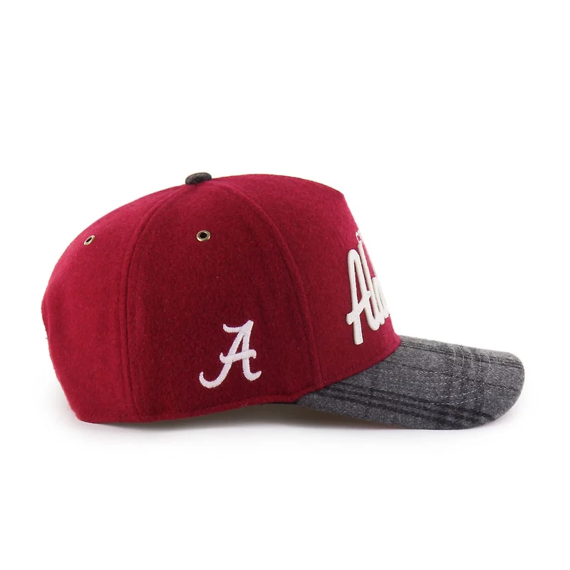 Unisex '47 Alabama Tide Windowpane Plaid Collection Hitch Adjustable Hat
