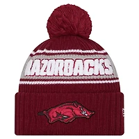 New Era Arkansas Razorbacks Bold Cuffed Knit Hat with Pom