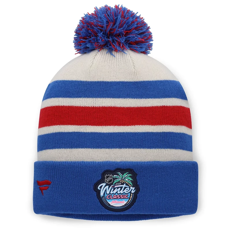Fanatics Blue New York Rangers 2026 NHL Winter Classic Cuffed Pom Knit Hat