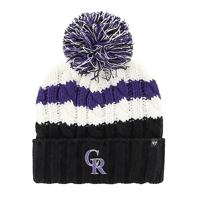 '47 /Black Colorado Rockies Ashfield Cuffed Knit Hat with Pom