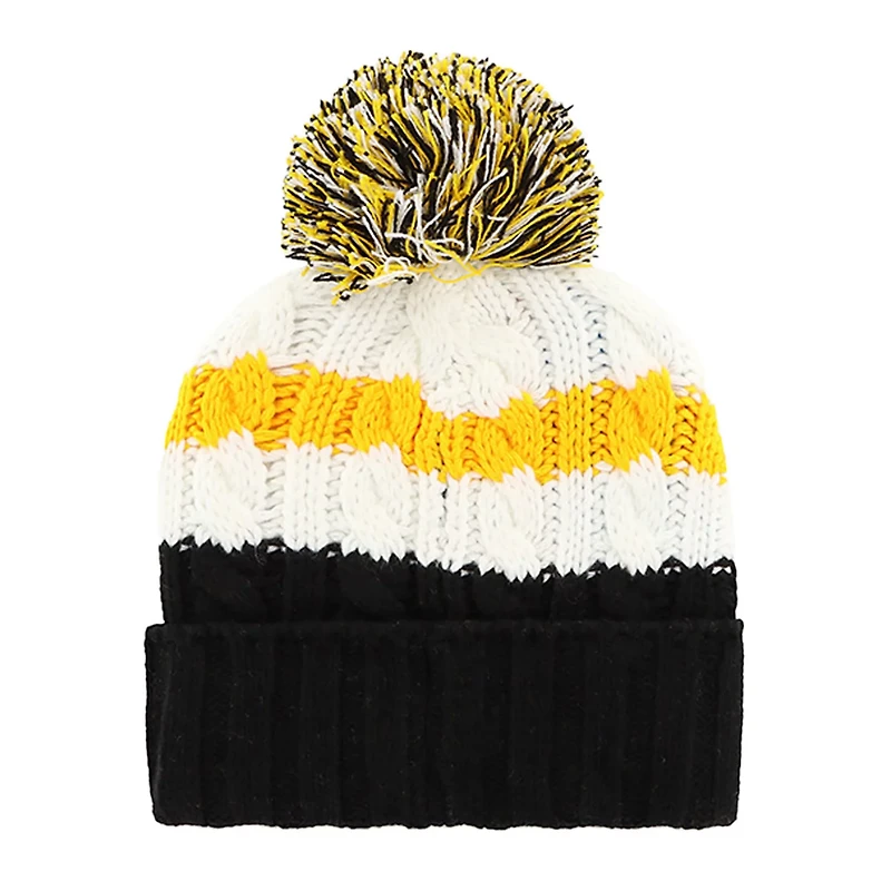 '47 /Black Pittsburgh Pirates Ashfield Cuffed Knit Hat with Pom