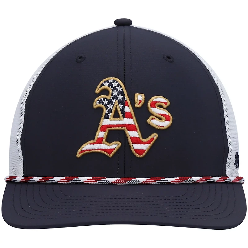 '47 /White Oakland Athletics Flag Fill Trucker Snapback Hat
