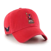 '47 Alexander Ovechkin Washington Capitals 895 Most Goals of All Time Clean Up Adjustable Hat