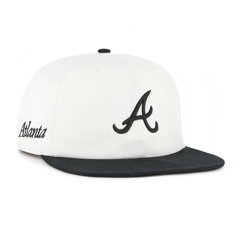'47 Black Atlanta Braves Foundation Captain Snapback Hat