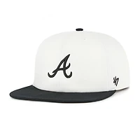 '47 Black Atlanta Braves Foundation Captain Snapback Hat