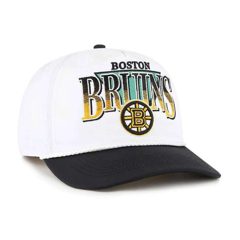 '47 Black Boston Bruins Tribute Hitch Adjustable Hat