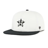'47 Black Houston Astros Foundation Captain Snapback Hat