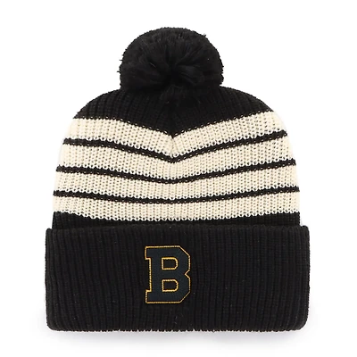 '47 Boston Bruins Old Time Hockey Barn Cuffed Knit Hat with Pom