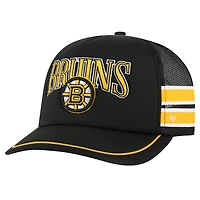 '47 Boston Bruins Sideband Stripes Trucker Snapback Hat