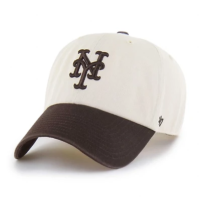 '47 Brown New York Mets Two-Tone Fashion Clean Up Adjustable Hat
