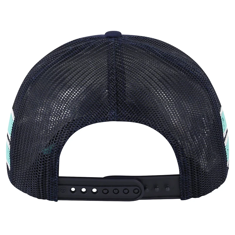 '47 Deep Sea Seattle Kraken Sideband Stripes Trucker Snapback Hat