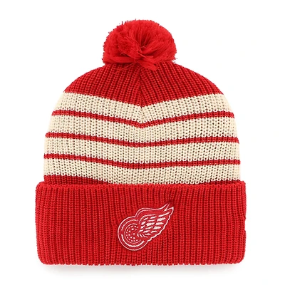 '47 Detroit Wings Old Time Hockey Barn Cuffed Knit Hat with Pom
