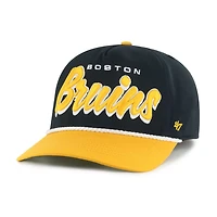 '47 Gold Boston Bruins Dropshadow Rope Hitch Adjustable Hat