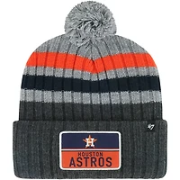 '47 Houston Astros Stack Cuffed Knit Hat with Pom