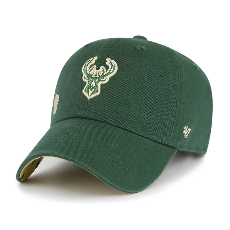 '47 Hunter Milwaukee Bucks Confetti Undervisor Clean Up Adjustable Hat