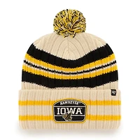 '47 Iowa Hawkeyes Hone Patch Cuffed Knit Hat with Pom