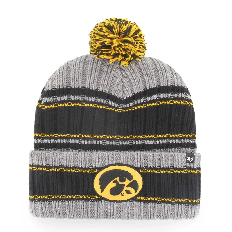 '47 Iowa Hawkeyes Rexford Cuffed Knit Hat with Pom