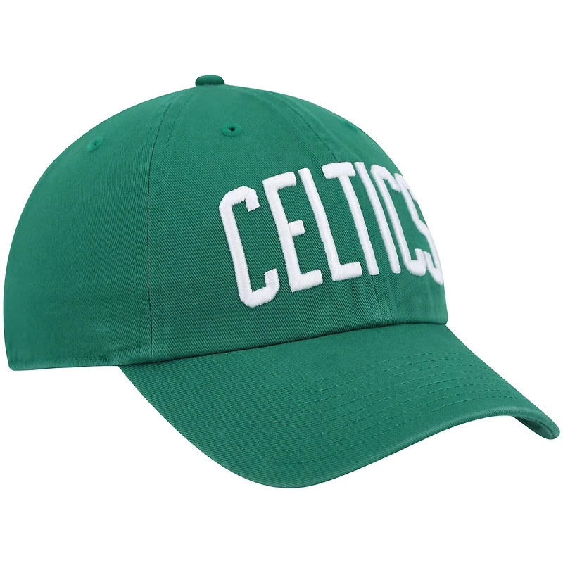 '47 Kelly Boston Celtics Clean Up Wordmark Adjustable Hat