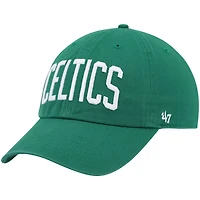 '47 Kelly Boston Celtics Clean Up Wordmark Adjustable Hat