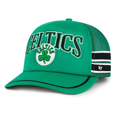 '47 Kelly Boston Celtics Sidebrand Stripes Trucker Adjustable Hat