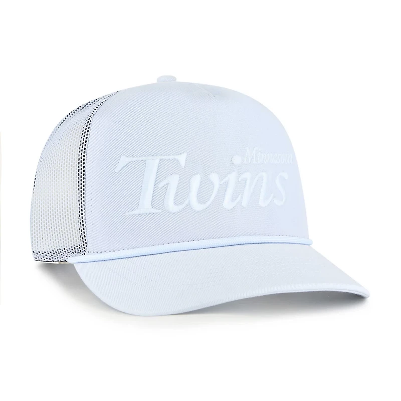 '47 Light Minnesota Twins Foundation Script Hitch Adjustable Trucker Hat