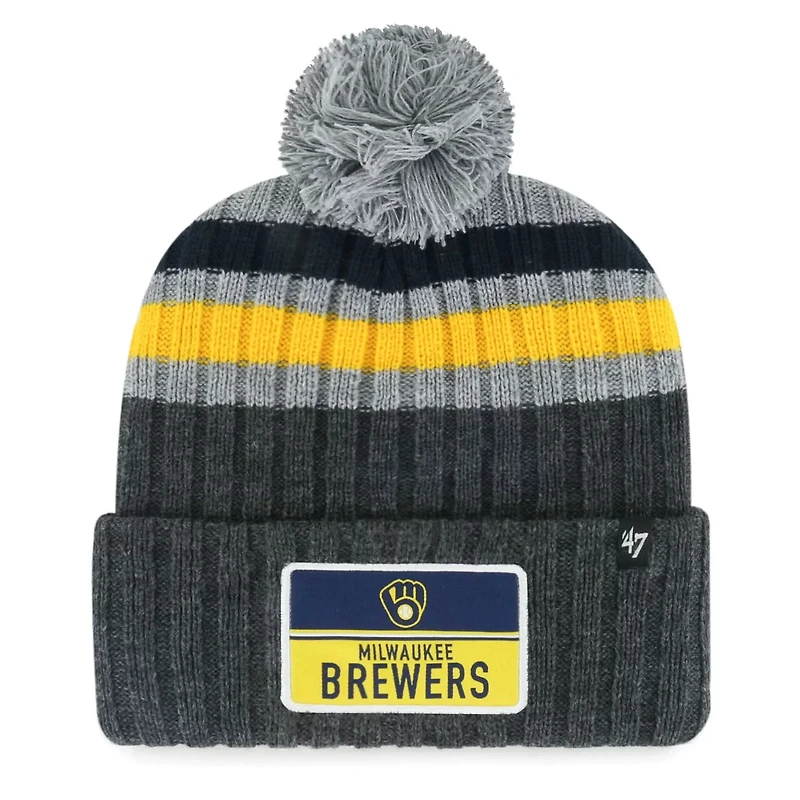 '47 Milwaukee Brewers Stack Cuffed Knit Hat with Pom