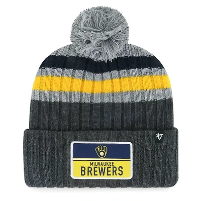 '47 Milwaukee Brewers Stack Cuffed Knit Hat with Pom