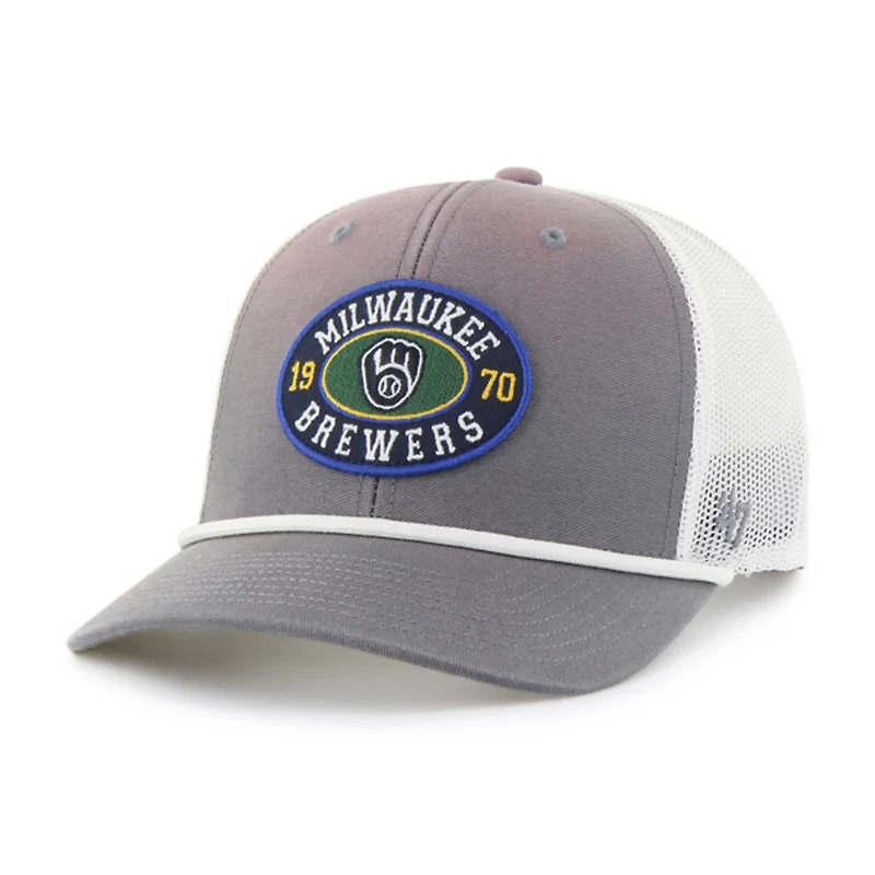 '47 Milwaukee Brewers Tide Sweep Rope Trucker Adjustable Hat