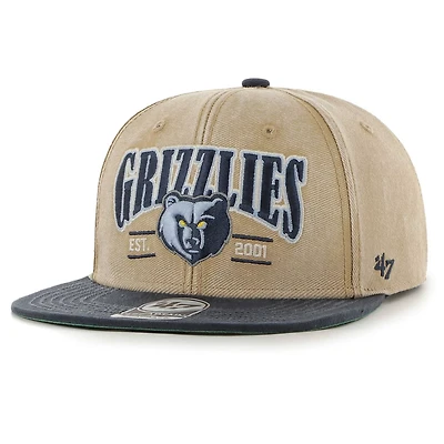 '47 Navy Memphis Grizzlies Chilmark Captain Snapback Hat