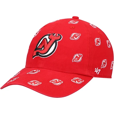 '47 New Jersey Devils Confetti Clean Up Logo Adjustable Hat