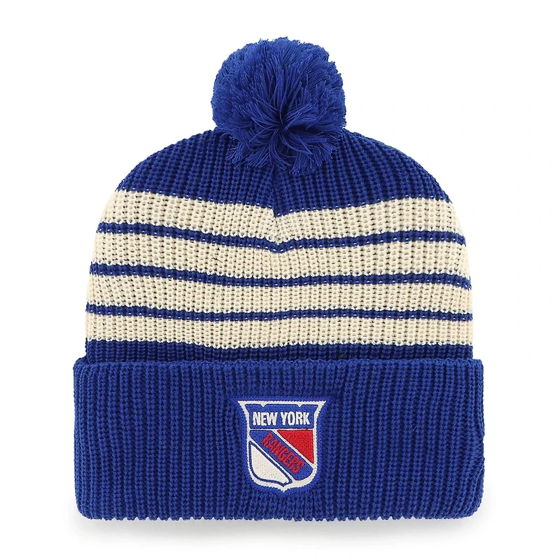 '47 New York Rangers Old Time Hockey Barn Cuffed Knit Hat with Pom