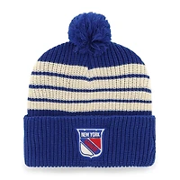 '47 New York Rangers Old Time Hockey Barn Cuffed Knit Hat with Pom