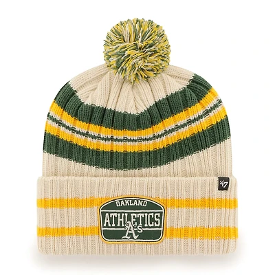 '47 Oakland Athletics Home Patch Cuffed Knit Hat with Pom