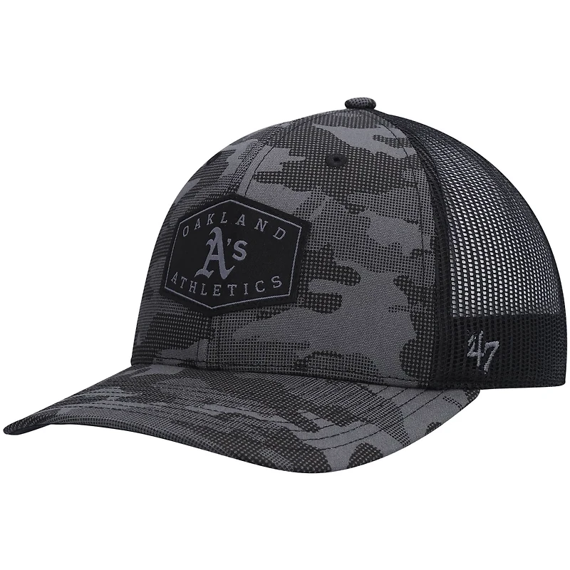 '47 Oakland Athletics Tonal Camo Convoy Trucker Snapback Hat