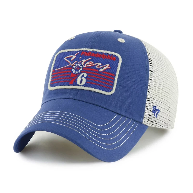 '47 Philadelphia 76ers Five Point Patch Clean Up Adjustable Hat