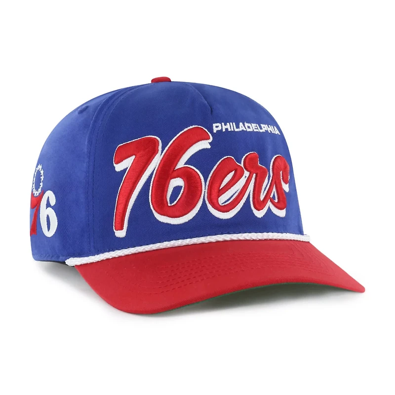 '47 Red Philadelphia 76ers Dropshadow Rope Hitch Adjustable Hat