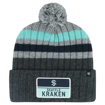 '47 Seattle Kraken Stack Patch Cuffed Knit Hat with Pom