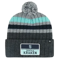 '47 Seattle Kraken Stack Patch Cuffed Knit Hat with Pom