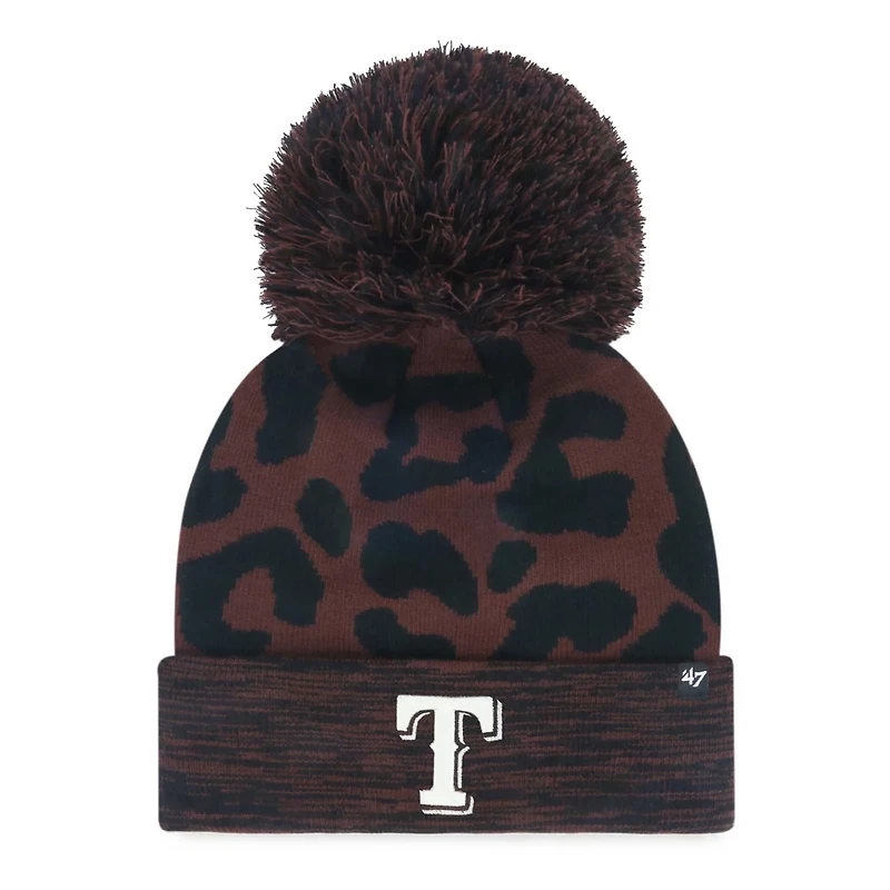 '47 Texas Rangers Rosette Cuffed Knit Hat with Pom