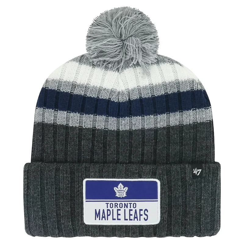 '47 Toronto Maple Leafs Stack Patch Cuffed Knit Hat with Pom