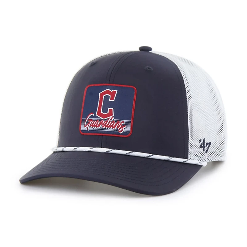 '47 White Cleveland Guardians Scratch Adjustable Trucker Hat
