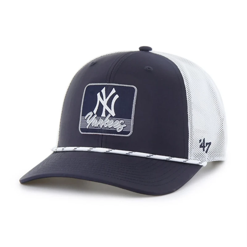 '47 White New York Yankees Scratch Adjustable Trucker Hat