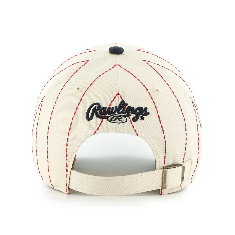 '47 x Rawlings Navy Atlanta Braves Pinstripe Clean Up Adjustable Hat