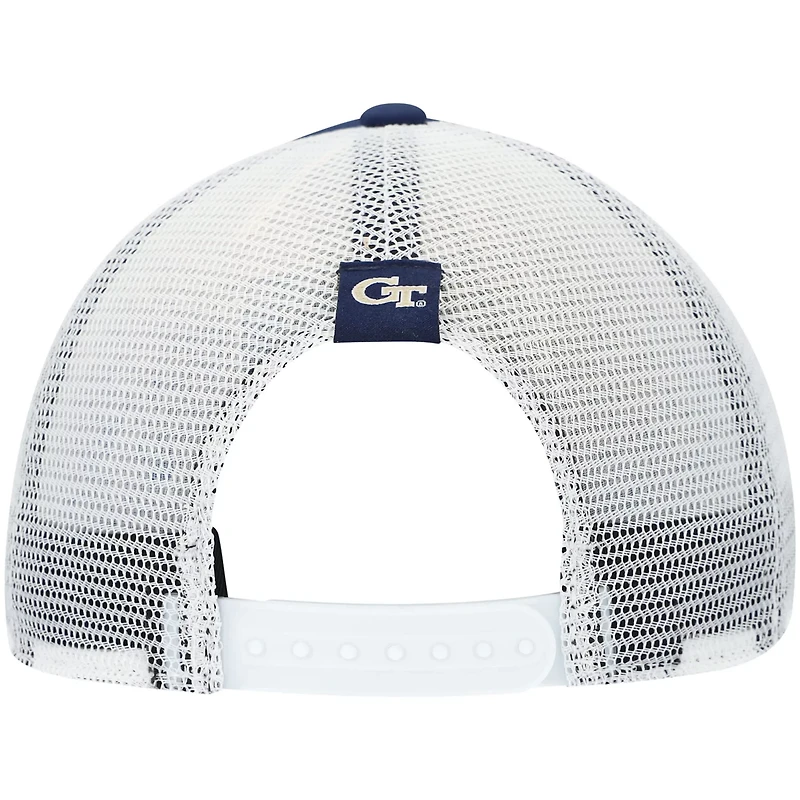 adidas /White Georgia Tech Yellow Jackets Wave Foam Trucker Snapback Hat