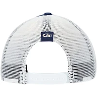 adidas /White Georgia Tech Yellow Jackets Wave Foam Trucker Snapback Hat