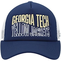 adidas /White Georgia Tech Yellow Jackets Wave Foam Trucker Snapback Hat