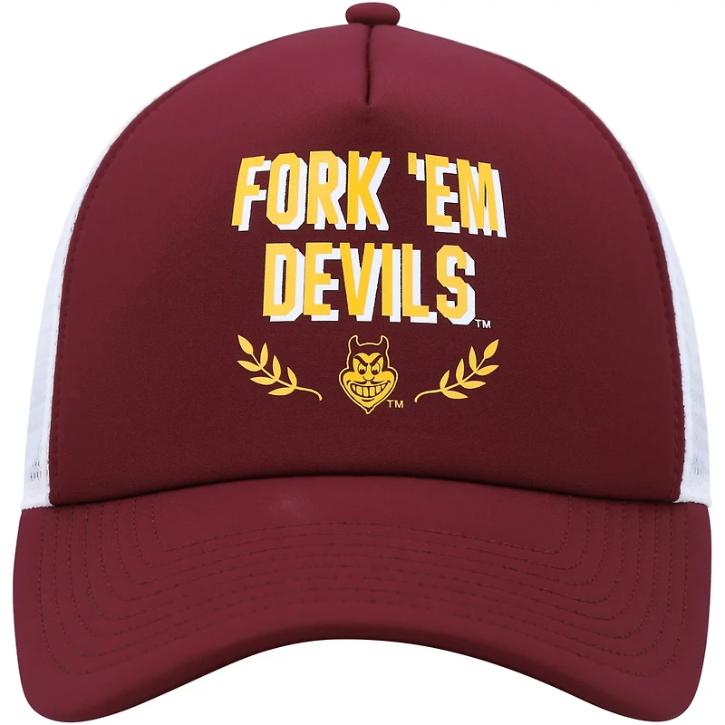 adidas Arizona State Sun Devils Phrase Foam Front Trucker Adjustable Hat